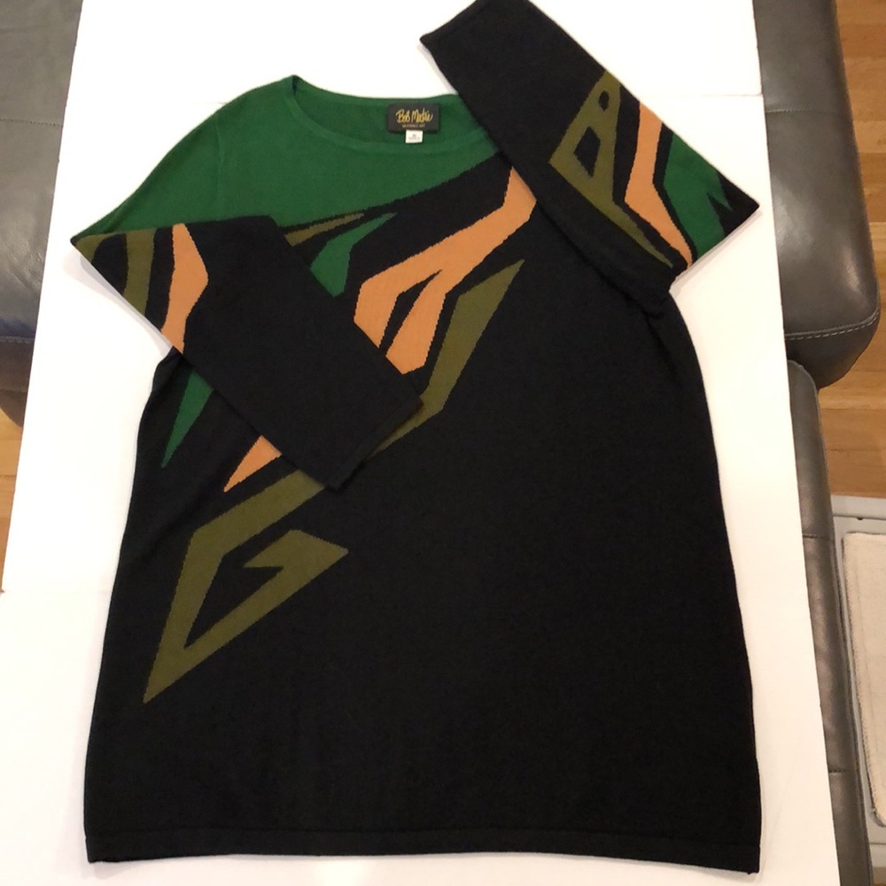 Bob Mackie  Wearable Art Abstract Tunic Sweater - NWOT - Pristine Condition